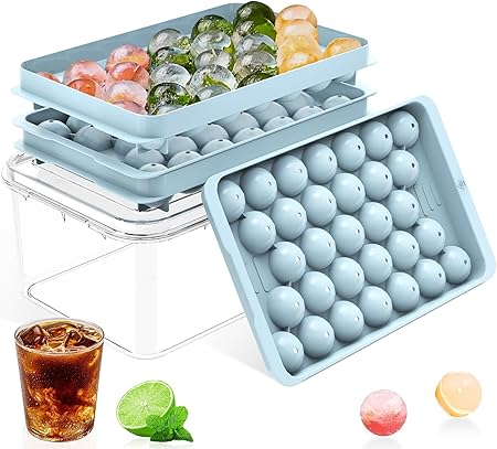 Round Ice Cube Tray with Lid by Kook