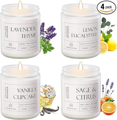 4 Pack Scented Candles – Mother’s Day Gift