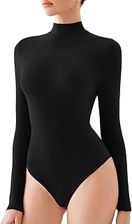 REORIA Women’s Turtle Neck Bodysuit