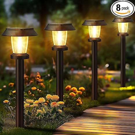 ALEPOD Solar Pathway Lights – 8 Pack