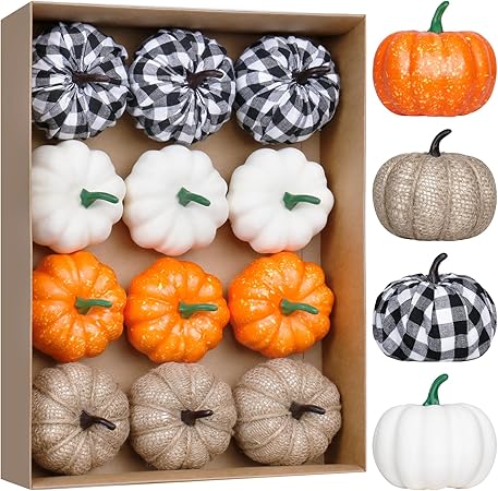 Super Holiday 12PCS Artificial Pumpkins