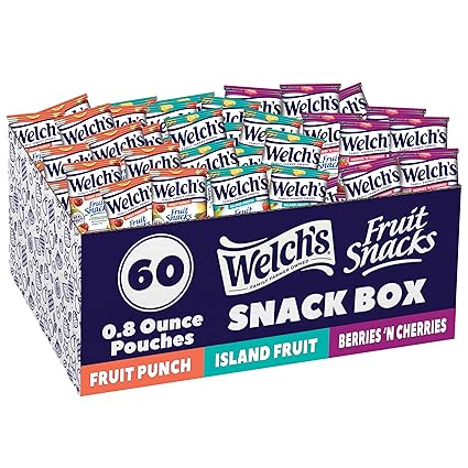 Welch’s Fruit Snacks Snack Box – 60 Pack