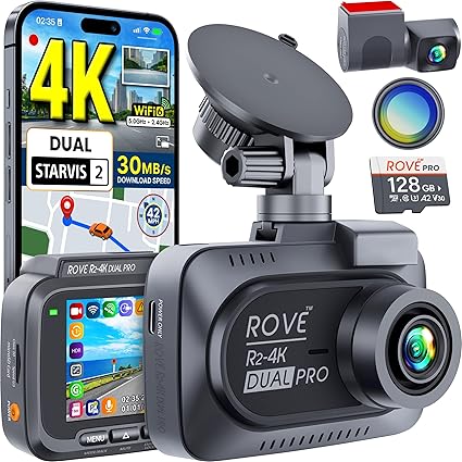 ROVE R2-4K Dual PRO Dash Cam