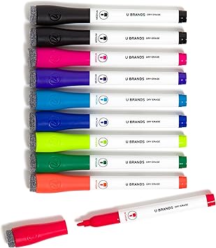 U Brands Fine Tip Dry Erase Markers