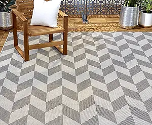 Nicole Miller Area Rug – Herringbone Design