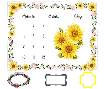 BTLSLY10 Baby Monthly Milestone Blanket