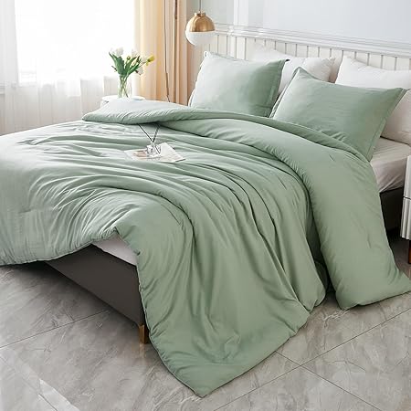 Litanika Queen Comforter Set Sage Green