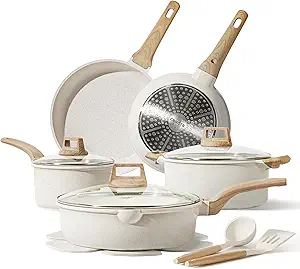 CAROTE 14 Pcs Nonstick Cookware Set