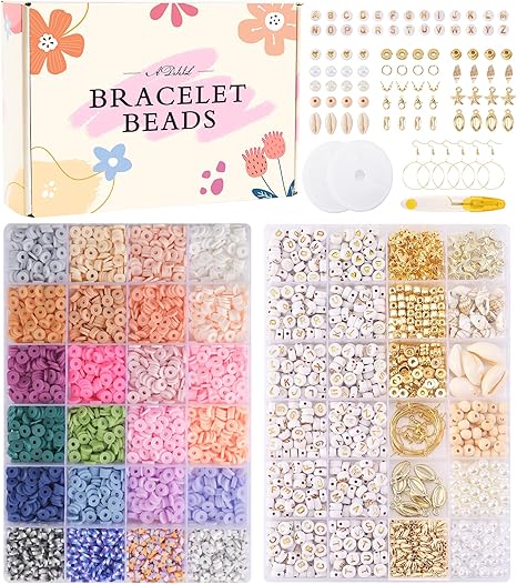 ADIIL 7200 Pcs Clay Beads Kit