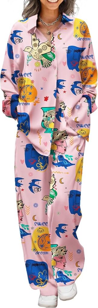 Ekouaer Women’s Satin Pajama Set