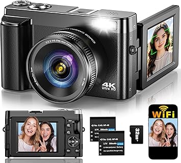 4K Digital Camera – Autofocus WiFi Vlogging