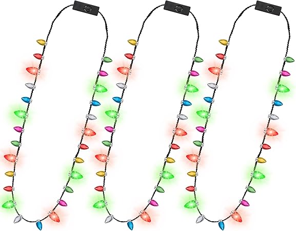 3PCS Light Up Christmas Necklace
