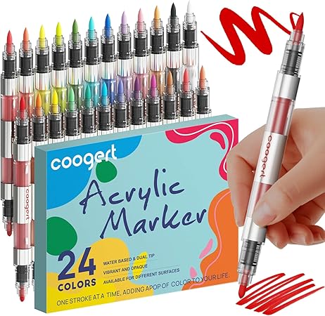 Coogert Acrylic Paint Markers Set