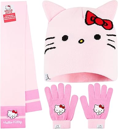 Hello Kitty Beanie & Gloves Set