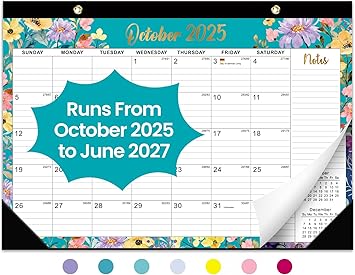 Floral Desk Calendar 2026