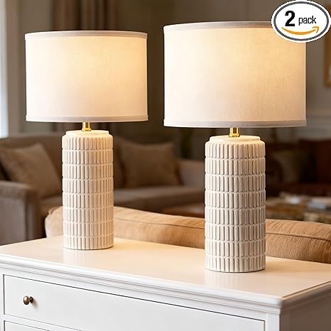 Modern Ceramic Table Lamp Set of 2