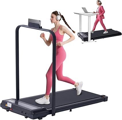 Compact Electric Treadmill with Handles