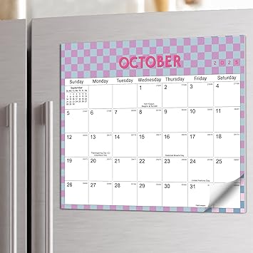 Aesthetic Magnetic Calendar for Fridge