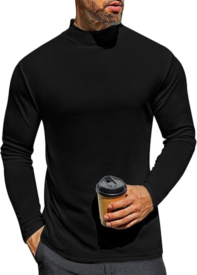 Ekouaer Men’s Mock Turtleneck Top