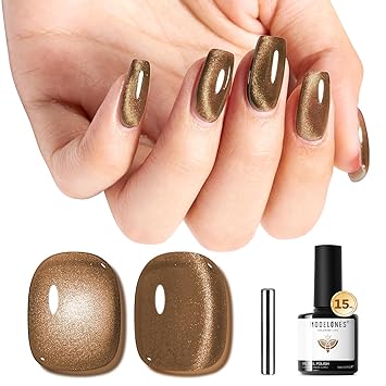Modelones Brown Cat Eye Nail Polish