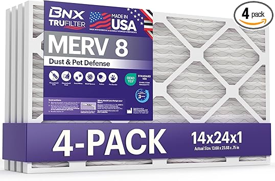 BNX TruFilter Air Filter MERV 8 (4-Pack)