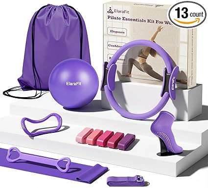 ElaraFit Home Pilates Ring & Ball Set
