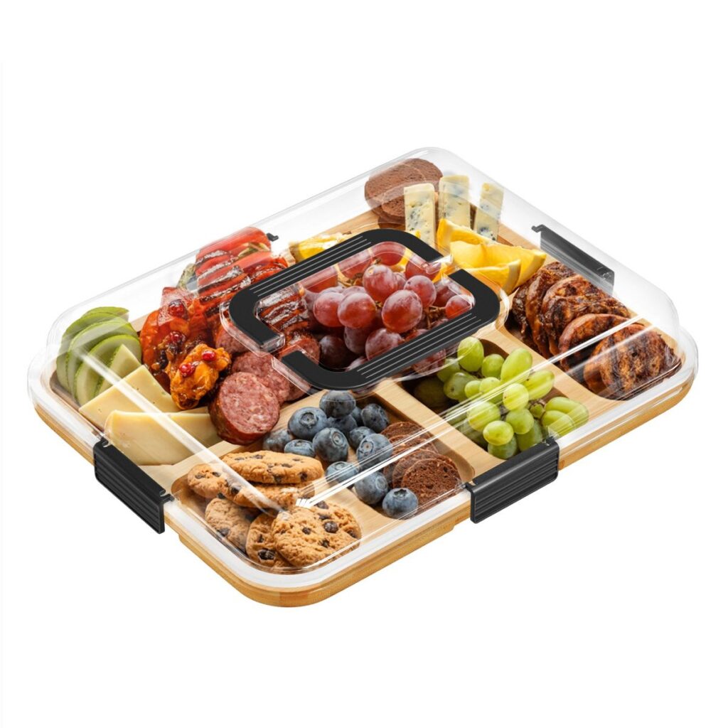 Bamboo Charcuterie Board with Lid