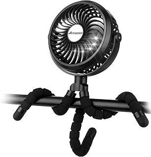 AMACOOL Battery Operated Stroller Fan, Baby Travel Essentials for Beach Disney, Newborn Boy & Girl Showers Gifts Registry Search, Rechargeable Clip On Fan for Car Seat Wagon Crib Bike Treadmill — 60% OFF | Only $11.71