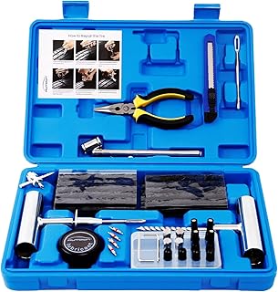 AUTOWN Tire Repair Kit – 68pcs Heavy Duty Tire Plug Kit, Universal Tire Repair Tools to Fix Punctures and Plug Flats Patch Kit for car Motorcycle, Truck, ARB，ATV, Tractor, RV, SUV, Trailer — 50% OFF | Only $15.03