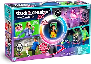 Canal Toys Studio Creator 360 Video Maker Kit, Green Screen and Tripod, Face and Motion Tracker, 10″ Light Ring — 54% OFF | Only $22.16