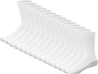 Hanes Men’s Double Tough Socks, Crew and Ankle Moisturing Wicking Socks, Black & White, Multi-Packs — 26% OFF | Only $15.00