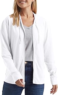 Hanes womens Slub Knit Full-zip Hoodie, Textured Cotton Zip-up T-shirt Hoodie for Women — 50% OFF | Only $13.00