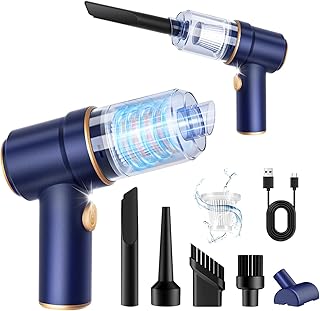 KMM Handheld Car Vacuum Cleaner, 9000Pa Vacuum Cleaner and Air Duster, 120W High Power Hand Held Vacuum with LED Light and Multi-Nozzles for Car, Home, Office, Pet — 69% OFF | Only $11.90