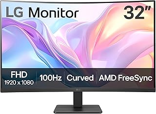 LG 32MR50C-B Curved Monitor 32-Inch FHD 100Hz AMD FreeSync OnScreen Control Dynamic Action Sync Black Stabilizer Tilt Stand (HDMI) – Black — 22% OFF | Only $139.99