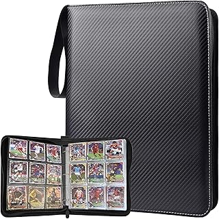 Portable 9-Pocket Trading Card Binder, Holds 1080 Cards with 60 Removable Double-Sided Sleeves, Baseball Card Binder Card Storage Organizer Album for Boys, Girls, Sports & Game Cards — 33% OFF | Only $14.68