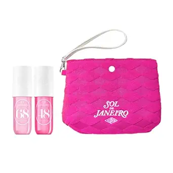 Sol de Janeiro Giftable Set | Two Travel Size Hair & Body Fragrance Mist with Pink Pouch | Cheirosa 68 & Cheirosa 48, 3 fl oz ea | Amazon Exclusive | $72 Value — 50% OFF | Only $4.17