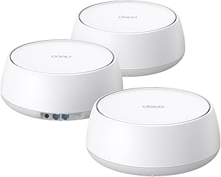 TP-Link Deco 7 BE25 Dual-Band BE5000 WiFi 7 Mesh Wi-Fi System | 4-Stream 5 Gbps, 240 Mhz | Covers up to 6,600 Sq.Ft | 2X 2.5G Ports Wired Backhaul | VPN,MLO, AI-Roaming, HomeShield, 3-Pack — 91% OFF | Only $22.48