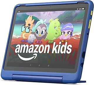 Amazon Fire HD 10 Kids Pro tablet (newest model) ages 6-12. Bright 10.1″ HD screen, includes ad-free content, robust parental controls, 13-hr battery and slim case for older kids, 32 GB, Nebula — 29% OFF | Only $134.99