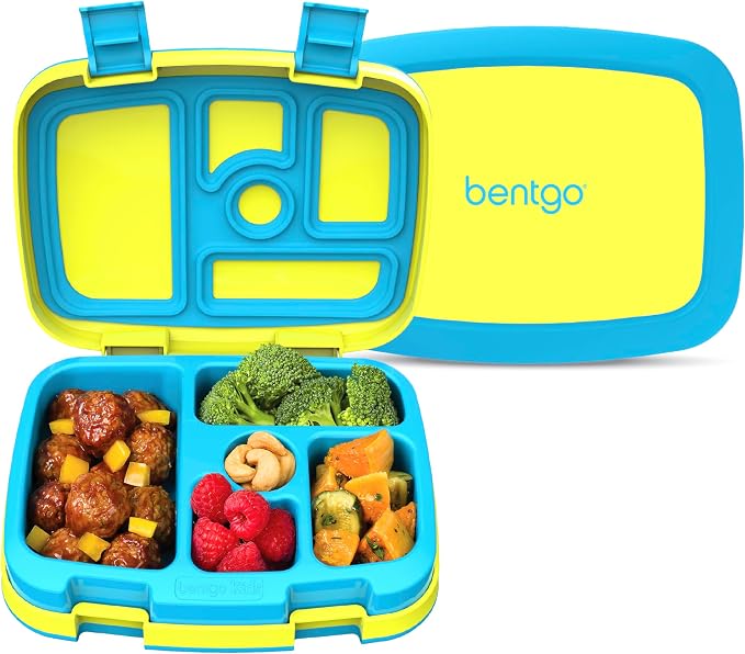 Bentgo Kids Bento-Style 5-Compartment Leak-Proof Lunch Box – Just-Right Portions for Ages 3 to 7, Durable, Drop-Proof, Dishwasher Safe, PFAS & BPA-Free & Made with Food-Safe Materials (Citrus Yellow) — 55% OFF | Only $18.00