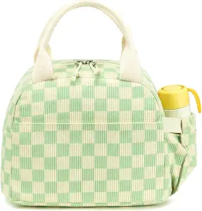 Bluboon Lunch Box for Women men Insulated Cute Corduroy Lunch bag, Reusable Cooler Bag for Work, Picnic, Travel — 59% OFF | Only $6.06