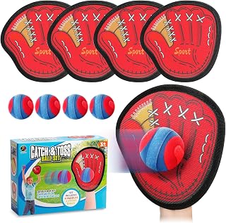 DISHIO Toss and Catch Ball Game Outdoor, Yard Games Beach Toys Pool Toddler Baseball Glove & Catch Ball Toys — 25% OFF | Only $14.99