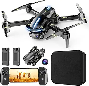 Drone with Camera 1080P HD FPV Foldable Mini Drone for Beginners Kids Adults, Drone with One Key Take Off/Landing, Gesture Selfie, Altitude Hold, 3D Flip, Easy to Fly, 2 Batteries, Toys for Boys Girls — 37% OFF | Only $39.87