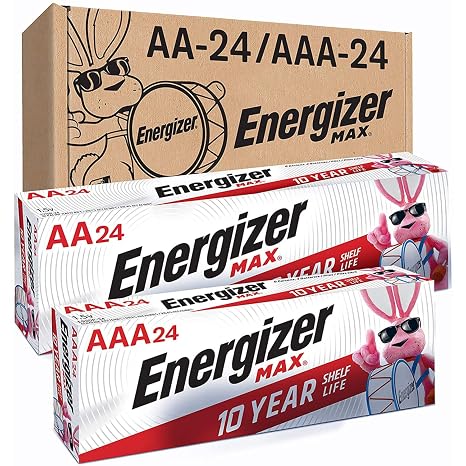 Energizer AA and AAA Batteries, 48 Count, Combo Pack Contains 24 Max Double A and 24 Max Triple A Batteries — 36% OFF | Only $24.95