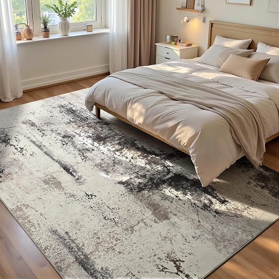 Living Room Rug 5×8 Coffee Area Rug Machine Washable Boho Rug Non Slip Abstract Vintage Indoor Large Rugs for Bedroom, Classroom, College Dorm, Farmhouse, Dining Room, Kids Playroom — 52% OFF | Only $26.82