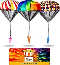 NUTTY TOYS Parachute Toys for Kids – Tangle Free Outdoor Flying… — 67% OFF | Only $7.97