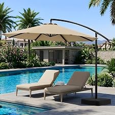 OLILAWN 10FT Patio Umbrella with Base Included, Cantilever Offset… — 63% OFF | Only $149.99