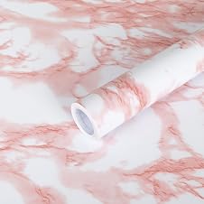 practicalWs White/Pink Marble Contact Paper Granite Peel and… — 55% OFF | Only $17.98