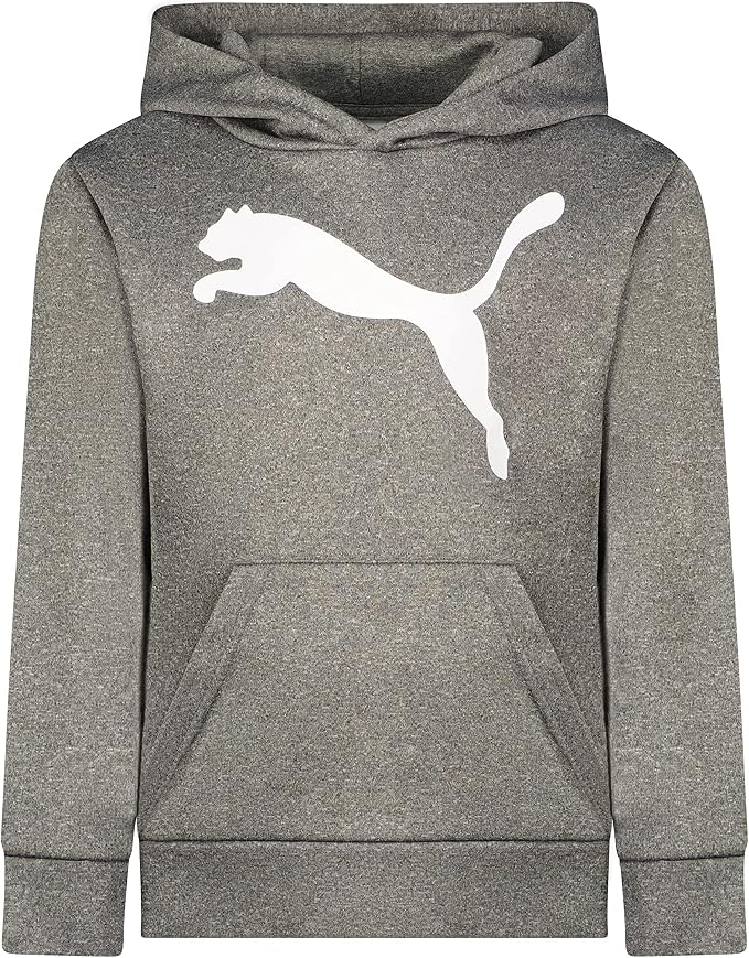 PUMA Boys’ Logo Pullover Hoodie, Fleece Sweatshirt, Large Front Pocket — 74% OFF | Only $8.84