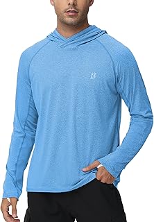 Roadbox Mens UPF 50+ Fishing Shirts, Long Sleeve UV Sun Hoodie, Hiking Running Swim Athletic Workout Shirt — 25% OFF | Only $14.99