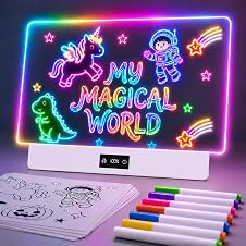 TAEMVV 16″ LED Drawing Board for Kids with 8 Colors… — 70% OFF | Only $29.99